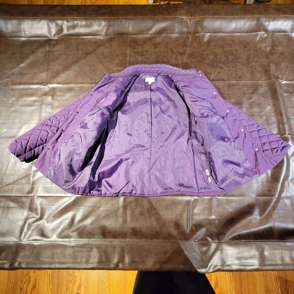 Studio Works Quilted Button Long Sleeve Lightweight Jacket Purple Womens Size L - Picture 4 of 8